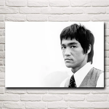 Čínske Kung-Fu Film Hviezda Bruce Lee Kulturistike Dekorácie Maľovanie na Hodváb Plagát(12x18,16X24,20x30,24x36 palcov)(Doprava Zadarmo)
