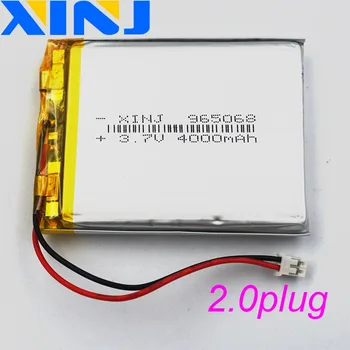 XINJ 3,7 V 4000mAh Li Lítium-Polymérová Nabíjateľná Li Po Batérie 965068 2pin JST 2.0 mm Pre GPS, PDA Telefón PDF Power bank Tablet PC