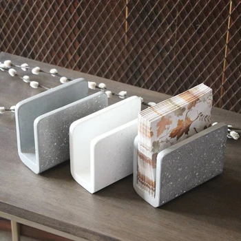 Konkrétne tkanivo box silikónové formy cementu uterák box tvorivé omietky, betón remeselná výroba foriem pre domáce ecoration