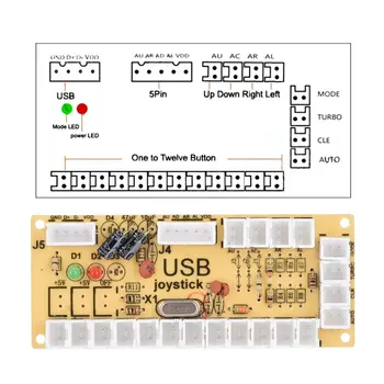 USB Encoder DIY Arcade Auta Arcade Ovládač Čip Arcade Ovládač ovládač pre KOF a Držať Kontrolu