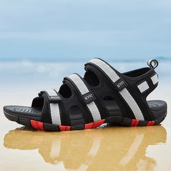 2021 Letné Sandále Pre Človeka Čierna Voda Topánky Ploché Gumové Jediným Sandále Veľké Značky Vonkajšie Spotrs Teniska Školy Chlapci Topánky