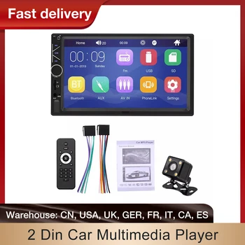 2 Din Auto Multimediálny Prehrávač Dotykový Displej Stereofónne Bluetooth autorádio FM MP5 Prehrávač Podporuje Pre Android Telefónu Zrkadlo Pripojenie