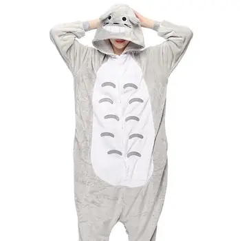 HKSNG Nové Zviera Dospelých Totoro Onesie Kigurumi Pyžamo Vysoko Kvalitné Flanelové Cartoon Cosplay Kostýmy Kombinézach Pyžamá