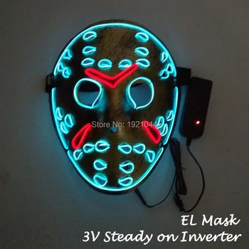 Nové Módne Freddy vs. Jason Maska Film theme maska EL Drôt Žiariace Maska s konštantnou na Blikajúce Ovládač pre Party Decor