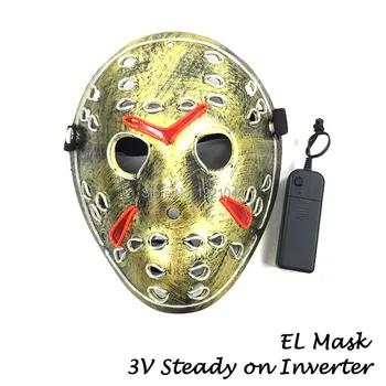 Nové Módne Freddy vs. Jason Maska Film theme maska EL Drôt Žiariace Maska s konštantnou na Blikajúce Ovládač pre Party Decor