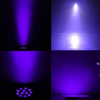 36W Zvukovo Aktívny UV LED Fáze Svetlo Auto DMX Ultrafialové Strobo Par Svetla Black Svetlá na Javisku KTV Pub Club Dsico Zobraziť Strán