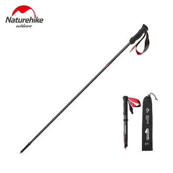 Naturehike 1 Ks Skladacie Ultralight Walking Stick 4 oddiel Lezenie Pešia Turistika Nastaviteľné Hliníkové Zliatiny Turistiku Pól