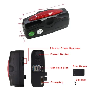 Cyklistický GPS Tracker Chipset Mini Skryté vo Vnútri LED Svetlo Nepremokavé Rastreador Dlhá výdrž Batérie, Sledovacie Zariadenie, Čína Factory Najlepšie