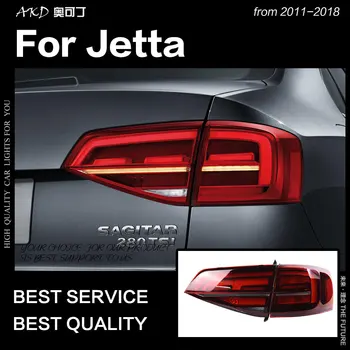 AKD Auto Styling pre VW Jetta zadné Svetlá-2018 Jetta Mk6 LED Chvost Lampa LED DRL Dynami Signál Brzdy Zadnej auto Príslušenstvo