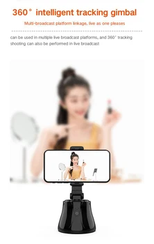 Prenosné Auto Smart Streľba Selfie Stick Otáčanie 360 Smart AI Tvár Objekt Sledovania, Gimbal Sledovania Vlog Fotoaparát Telefónu Držiteľa