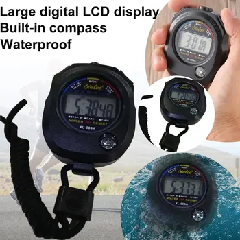 Športové Stopky Profesionálny Ručný Digitálny LCD Športové Stopky, Chronograf Počítadlo Časovač Mini Multifunkčné OUTAD