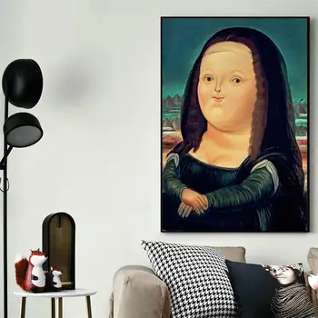 Mona Lisa Tuku Dievča Maľovanie Nordic Plátno Plagát Na Stenu Umenia, Tlače Obrázku Maľovanie Nordic Deti Detská Izba Decor