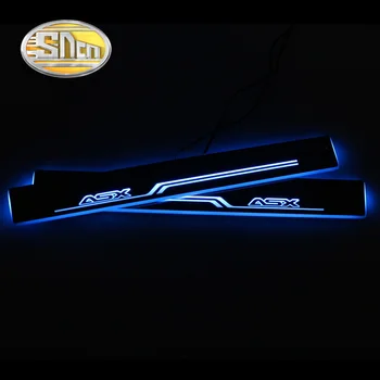 SNCN 4PCS Auto LED Dvere, Parapetné Pre Mitsubishi ASX RVR 2011 - 2019 Ultra-tenké Akryl Dynamické LED Vitajte Svetlo Šúchať Doska Pedál