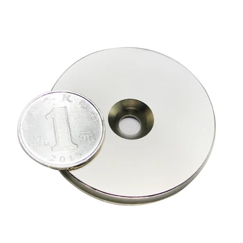 1/2/5 KS 50x5-6 mm Trvalé NdFeB Magnety 50*5 Otvorom 6 mm Kolo Zápustnými Neodýmu N35 Magnet Veľký Disk Magnet 50*5-6 mm