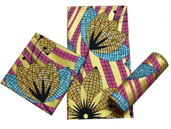 Nové Africké Vosk Textílie Zábal Tissu Ankara Batik Nigérijský Wrapper Zlaté, Striebro Na Bavlna Materiál Ghana Zlaté Vosk Pre Šaty