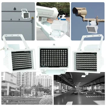 96 LED iluminátor Svetlo CCTV 60 m IR (Infračervené Nočné Videnie Pomocné Osvetlenie Vonkajšie Vodotesný Pre Surveillance Camera
