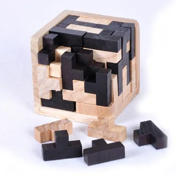 Nové 54T Vzdelávacie 3D Puzzle Rusko Ming Luban Drevené Hračky Deti IQ Mozgu Teaser Burr IQ Hračka Pre Deti, Dospelých Strany Dary