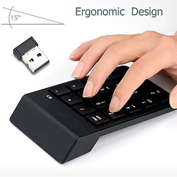 Numerická Klávesnica,18 Kľúče, USB Bezdrôtovej Číslo Pad Klávesnica S 2.4 G Mini USB Numerická Prijímač pre Prenosný POČÍTAČ, Notebook - Bla