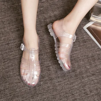 Ženy Sandále Vintage Ulzzang Pláže Topánky Jednoduché Letné Denné Nové Módne Pevné Dámske Elegantné, Elegantné Harajuku Kórejský Štýl