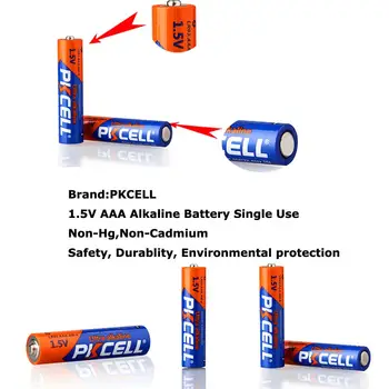 12PC PKCELL LR03 1,5 V Alkalické Batérie AAA E92 AM4 MN2400 MX2400 1.5 Volt 3A kontakty batérie Suché Batérie pre Elektronické teplomer
