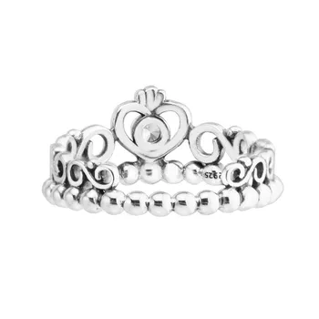 Krúžok Moja princezná Strieborné Prstene Pre Ženy, Mužov Anel Feminino 925 Mincový Striebro Šperky Anillos Svadbu