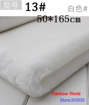 13# white Výška 8mm Minky fleece plyšové PV velvet velboa textílie pre DIY šitie Veci hračka pet home sleepcoat vankúš(50*165cm)