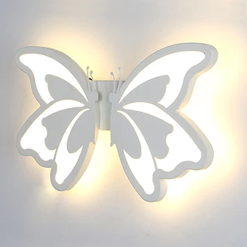 Kreatívne Motýľ Nástenné svietidlo Moderného Obývacej Miestnosti Deti Spálňa Akryl LED Nástenné Svietidlá Koridoru Uličkou Sconce Dekor 24W AC85-265V