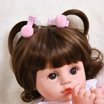 45 CM Elictric Bebe Rebon Bábika Smeje Silikónové Batoľa Hračky Roztomilý Plač Reborn Baby Doll Vlasy s prirodzeným zobrazením Skutočný Baby Doll Darček