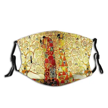 Gustav Klimt Art Nouveau Opakovane Vytlačené Úst Masku na Tvár Vetru, Prachu Doklad s Filtrami Polyester ochranný Kryt Utlmiť