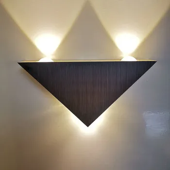 Morden LED Nástenné svietidlo Tvaru Trojuholníka 3W Vnútorné Osvetlenie Spálne Sconce Nástenné Svietidlo pre Domáce Dekorácie 110V 220V Hliník