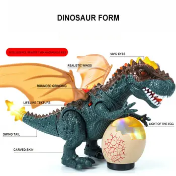 Juguetes Para Elektronický Deti Hračka 3D Dinosaura Nabíjania Batérie Simulácia T-Rex Dino Pre Dieťa Pet Hrá Hračka Vianočné Darčeky