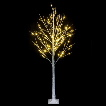 4 FT Snowflake Vianočný Stromček s 48 LED Lampa Vianočné Dekorácie Odolné Vianočný Strom Výška 120 cm snehová Vločka Vianočný stromček