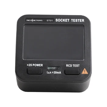 Pätica Tester AC Elektrický Tester Digitálny Displej Pripojte Napätie Pro EÚ, UK, USA, AU NCV Uzemnenie Istič Nálezcovi
