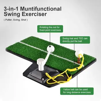 2020 Golf Praxe Swing Mat Golf Power Training Rod Golf Biť Pad Pre Vnútorné A Vonkajšie