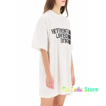 2021SS VETEMENTS LIMITOVANÁ EDÍCIA T-shirt Muži Ženy Letná 1:1 Verzia VETEMENTS Tee Logo, Obrázok Vytlačený VTM Topy Krátky Rukáv