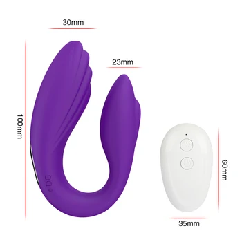 USB Nabíjateľné U Typu Vibrátor Bezdrôtové Diaľkové Dvojité Motorových Vibrátor Klitorisu Stimuláciu G-bodu Masér Sexuálne Hračky pre Ženy