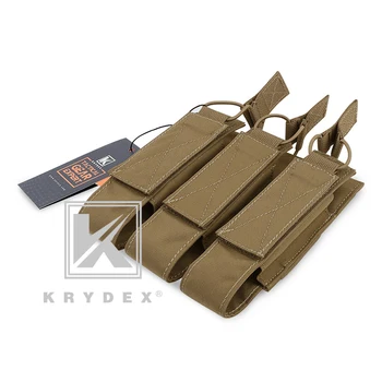 KRYDEX Pre MP5 MP7 KRISS Triple Časopis Puzdro Taktické Modulárny MOLLE Triple Open Top SMG Mag Pouch Dopravcu Pre Airsoft Lov