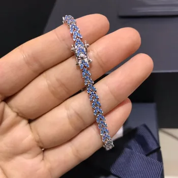 UMGODLY Luxusné Značky Blue Pšenice Uši Srdca Náramok Micro Cubic Zirconia pre Ženy Módne Šperky