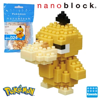 Nanoblock Pokémon Pikachu NBPM-024 Koduck 130pcs Anime, Komiksu Diamond Mini Micro Blok Stavebné kamene, Tehly Hračky Hry
