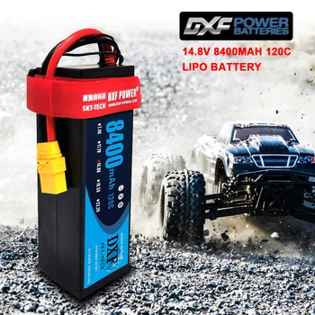 DXF Lipo Batérie 4S 14,8 V V 6200mAh 5300mah 6500mah 8400mah 80C 130C 100C 120C HardCase pre HPI HSP 1/8 1/10 Buggy RC Auto Truck