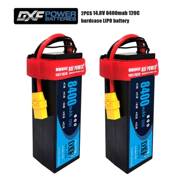 DXF Lipo Batérie 4S 14,8 V V 6200mAh 5300mah 6500mah 8400mah 80C 130C 100C 120C HardCase pre HPI HSP 1/8 1/10 Buggy RC Auto Truck