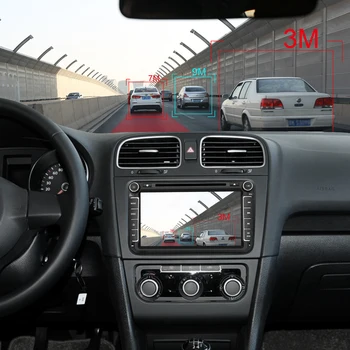 Isudar 2 Din Auto Rádio Android 9 Pre VW/Golf/Tiguan/Škoda/Fabia/Rapid/Seat/Leon Auto Multimédiá GPS Octa-Core ROM 32 GB, Fotoaparát, FM