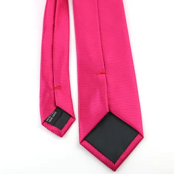 Pánske Oblek väzby Nový Dizajn Ruža Červená Farbou horizontálne Pruhovaný Kravata Chudá Kravatu 7 cm Šaty Svadobné Košele Cravat Gravatas