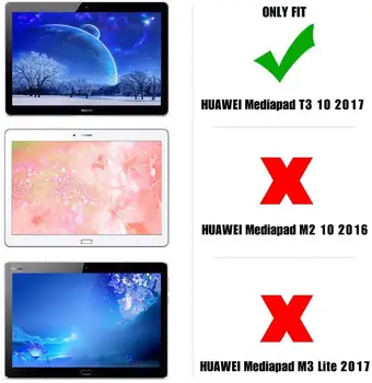 Pre Huawei Media Pad MediaPad T3 10 AGS-WO9 AGS-L09 9.6 palcový Česť Hrať Pad 2 Prípadoch Kožené Šikovný Tablet, Stojan, Kryt Prípade