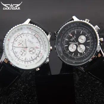 FORSINING Luxusné Mechanické Hodinky Mužov Klasické Automatická, 6 Pin Kalendár Veľké Dial Popruh Náramkové hodinky montre homme relojes suizos