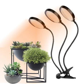 Rastliny Rastúce Svetlo LED 5 Stmievateľné Úrovne 360-Stupňový Nastaviteľný celé Spektrum Rastlín Svetlo Klip Rásť Lampa Pre Izbové Rastliny