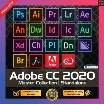 [Posledný] Adobe CC 2020 - 2021 Vyhrať 10 / Mac - Photoshop, Illustrator, Po Účinky, Premiere Pro, InDesign, Lightroom