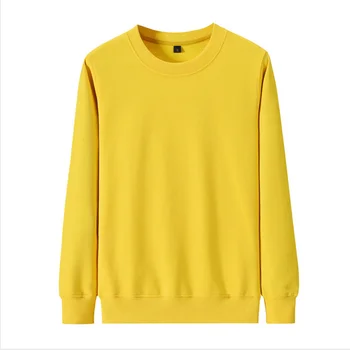 Mužov a žien nový sveter kolo krku čistej bavlny dlhým rukávom T-shirt farbou Jedna veľkosť model LT-11