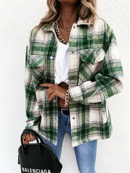 Prehoz Bunda Singel Svojim Zase Dole Golier Fashion Tričko Bunda Na Jeseň Voľné Bežné Vintage Kabát Ženy