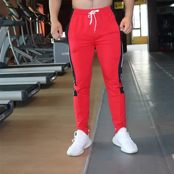 Nohavice pánske fitness športové nohavice voľné rýchle sušenie chudnutie školenia nohavice mužov jogger móda tlačené úsek jogging pan